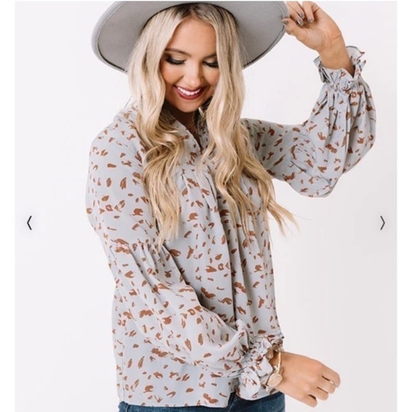 JODIFL Tops - Jodifl Love In Tribeca Airy Blue Blouse